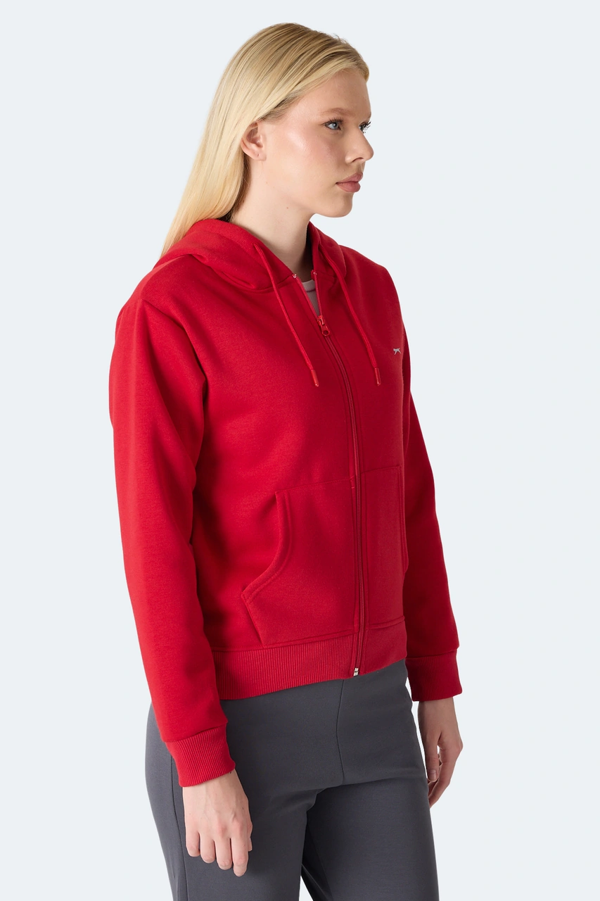 Slazenger Mılıo I Kadın Kırmızı Sweatshirt Kırmızı