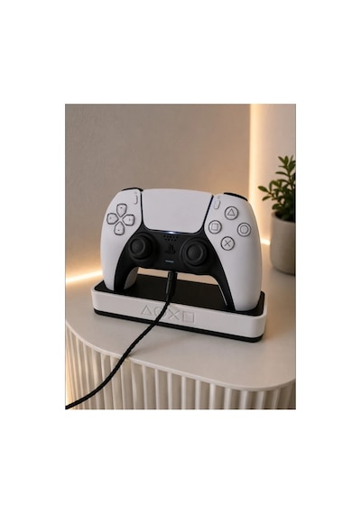 Veriqo 3d Ps5 Dualsense Şarj Ve Stand Ünitesi Playstation 5 Kontrolcü Masaüstü Düzenleyici Standı Beyaz