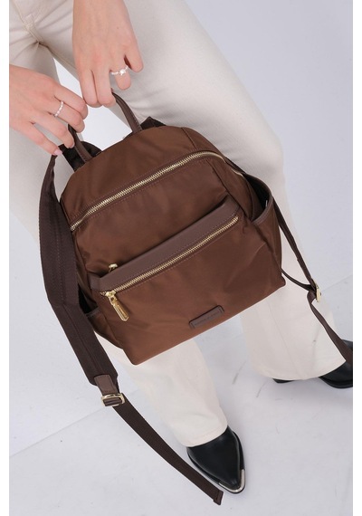 Silver Polo Sp1209 Kadın Sırt Çantası Saten Kahve-kahve