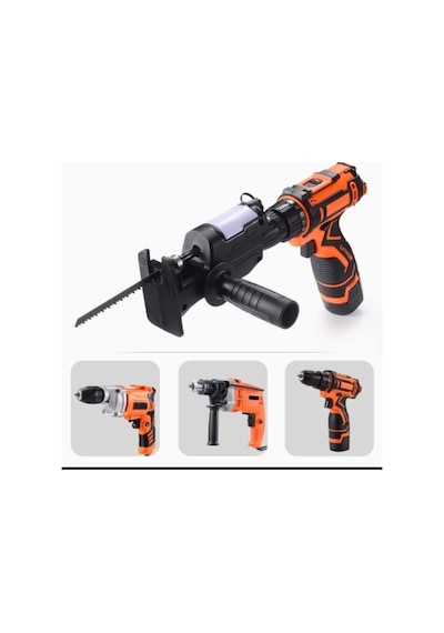 Moonshop Elektrikli Matkap Pistonlu Jig Testere Aparatı Ağaç Meta
