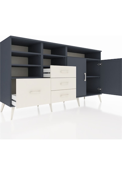 Hyperion Konsol 7 Raflı 4 Çekmeceli 2 Kapaklı 176x44x99 Antrasit- Antrasit-antrasit/aytaşı Hyperion Konsol 7 Raflı 4 Çekmeceli 2 Kapaklı 176x44x99 Antrasit- Antrasit-antrasit/aytaşı