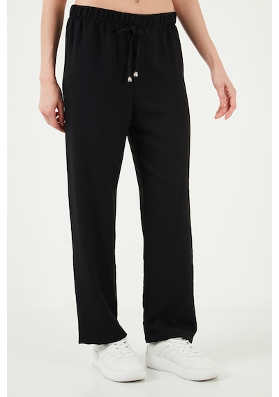 Lela Relaxed Fit Bol Paça Bayan Pantolon 5865826 Siyah
