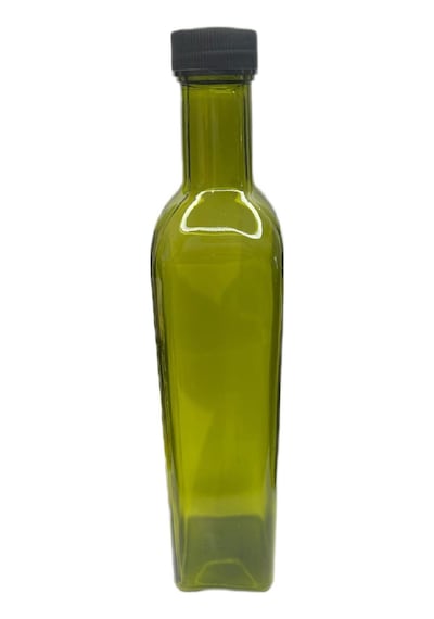 250ml Yeşil Cam Maraska Şişe, 12 Adet, Zeytinyağı Şişesi, Cam Şişe, Sirke Şişesi,