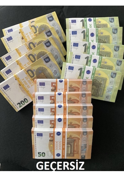 Yeni 1500 Adet Euro 50-100 Ve 200 Euro Geçersiz Eğlence Dizi Film