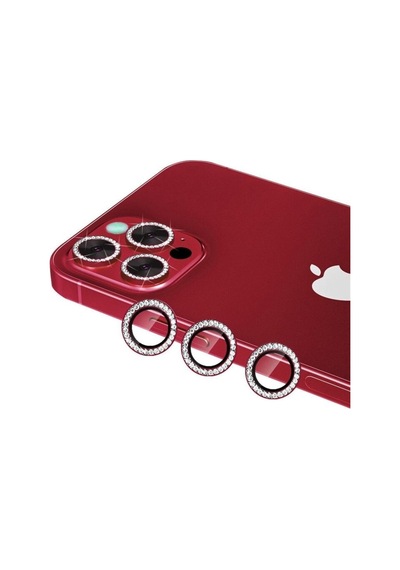 Iphone 12 Pro Max Uyumlu Parlak Taşlı Kamera Lens Koruyucu