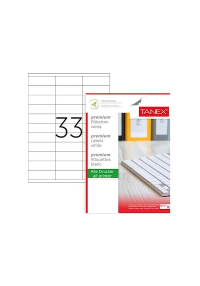 Tanex Tw-2133 70x25mm 100 Lü Lazer Etiket