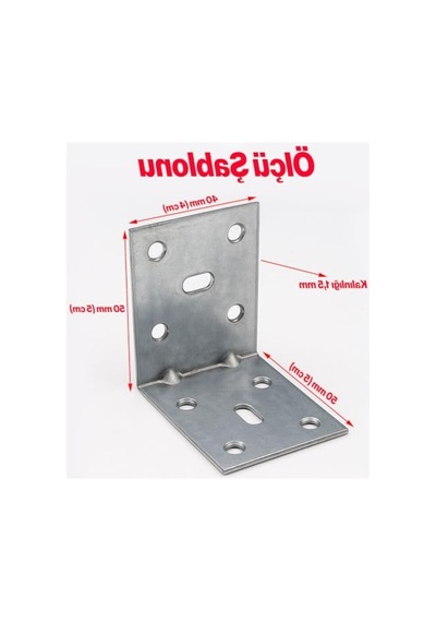 Metal L Demiri, 40x50x50 Mm 25 Adet İnce Gönye