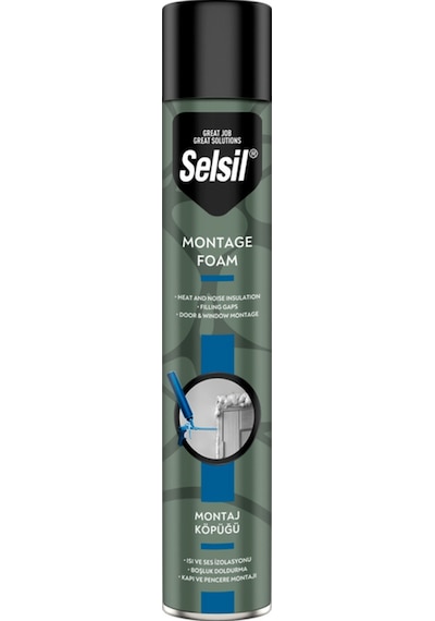 Selsil Poliüretan Yüksek Kalite Montaj Köpüğü 750ml 600gr