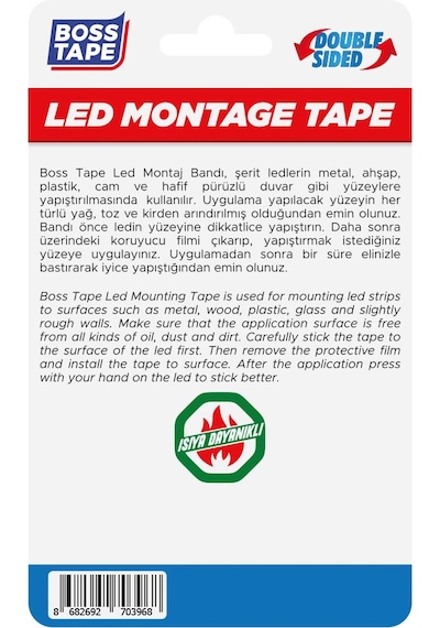 Boss Tape Şerit Led Yapıştırma Bandı
