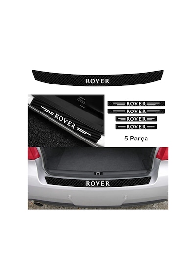 Rover 820 İçin Uyumlu Aksesuar Oto Bağaj Ve Kapı Eşiği Sticker Set Karbon
