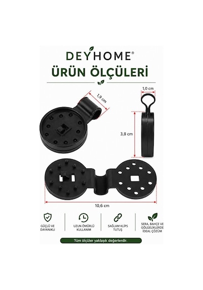Deyhome Gölgelik Sabitleme Klipsi Uv Dayanımlı Sera, Bahçe Filesi, Gölgelik Tente Ve Tarım Ağı Sabitleyici K Diğer Deyhome Gölgelik Sabitleme Klipsi Uv Dayanımlı Sera, Bahçe Filesi, Gölgelik Tente Ve Tarım Ağı Sabitleyici K Diğer