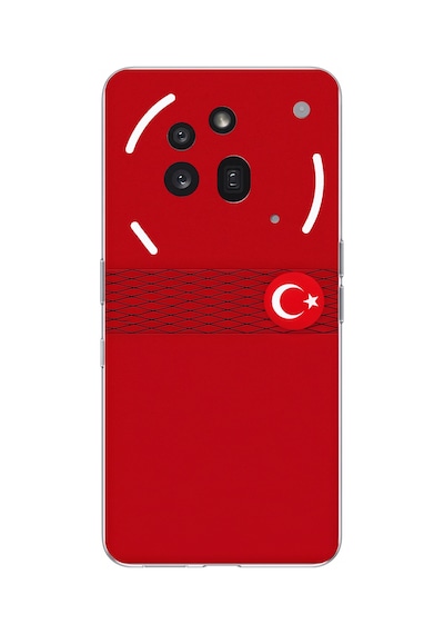 Nothing Phone 3a Pro Uyumlu Türk Milli Takım Izgara Desenli Forma Baskılı Silikon Kılıf Renkli