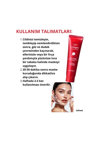 Medipeel Collagen Glow Wrapping Mask 100 Ml Cilde Işıltı Kazandıran, Spiküller Ve Pdrn İçeren Film Maskesi