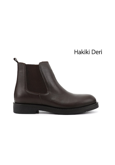 Gönderir Erkek Kahverengi Hakiki Deri Fermuarlı Chelsea Bot Dkmb02842348