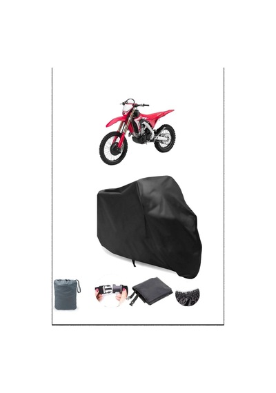 Siyah Honda Crf 450 X Su Geçirmez Dayanıklı Motosiklet Örtüsü