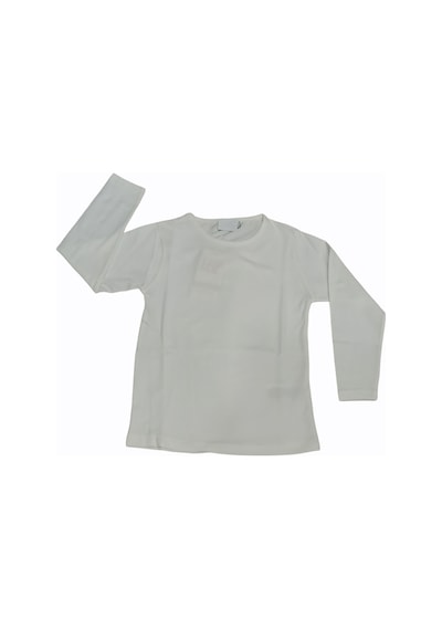 Özdemirli Bebe Basic Düz Bisiklet Yaka Uzun Kollu Likralı Badi Sweat T-shirt Krem