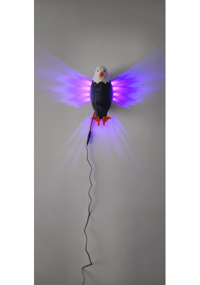 Kartal Figürlü Rgb Led Gece Lambası Jetjest Özel Tasarım, Kuman