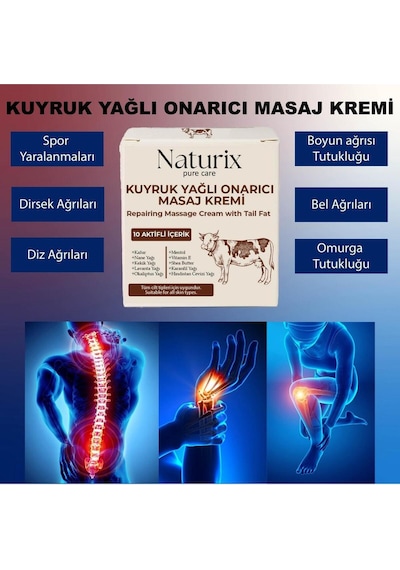 Naturix Kuyruk Yağlı Masaj Kremi 100ml 10 Doğal Kaynak İçerikli