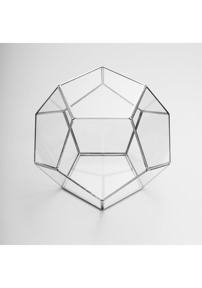 21x21x17cm Gümüş Geometrik Teraryum Cam Fanus Takı Aksesuar Çikolata Kutusu Diğer