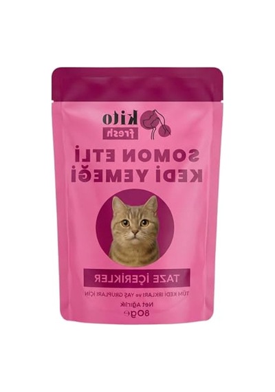 2As Taze Somonlu Kedi Yemeği 80 Gram, %100 Taze İçerikli 12 Gri