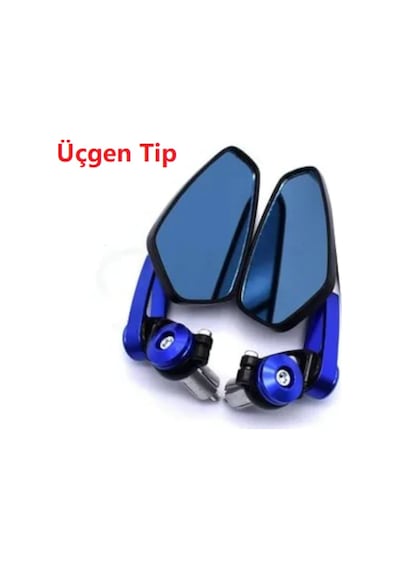 Gidon Ayna Seti Renkli Tüm Motorlara Uyumlu Mavi Ca... 506599987 - Nikel Gümüş-üçgen Motoparax Renk : Nikel Gümüş-üçgen