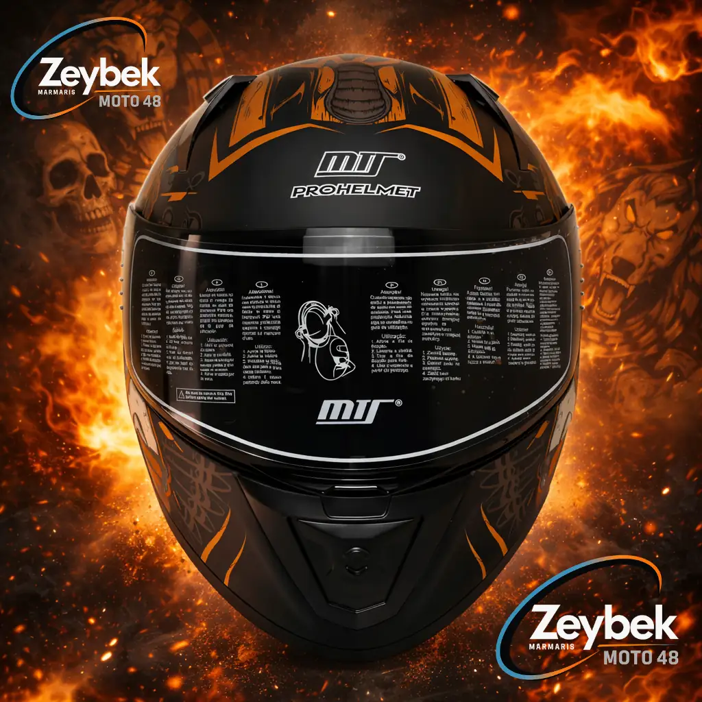 M-801 Snake Anubis Fiber Kask Güneş Vizörlü & İnterkom Uyumlu Snake Anubis
