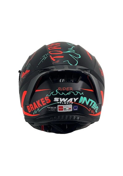 Sway SW 869 Hero Full Face Kask Siyah Sarı