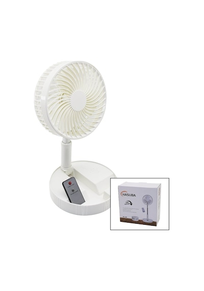 Kumandalı Mini Fan M.üstü Vantilatör Katlanır Fan 19.7cm - Uzayan Ayak 35-102cm Telefonluklu Usb Şarj 4604
