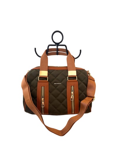 Just Polo Kadın Silindir Model El Ve Omuz Çantası Oztjp4107 Yeşil Taba Yeşil - Taba