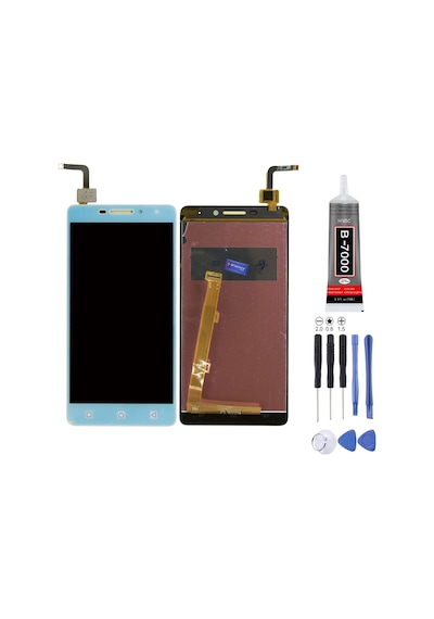 Lenovo Vibe P1m Uyumlu Lcd Ekran Çıtasız Beyaz + Montaj Kiti