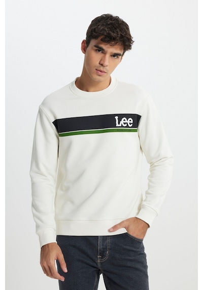Lee Regular Fit Normal Kesim Bisiklet Yaka Kırık Beyaz Sweatshirt L232501102 Beyaz