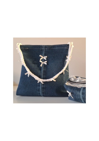 Tuttobene Deny Denim Fiyonklu Pinterest Omuz Çantası Tb042
