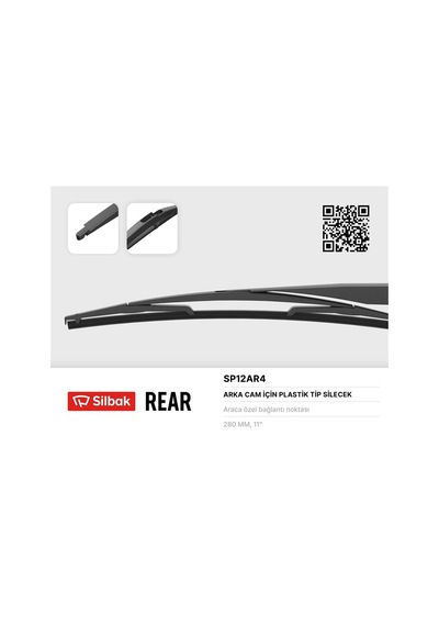 Gld-spt- Silecek Süpürgesi Arka Plastik Tip 200mm Cıtroen C2 09/03 . C3 B618 07/16 . C3 Pıcasso 02/0