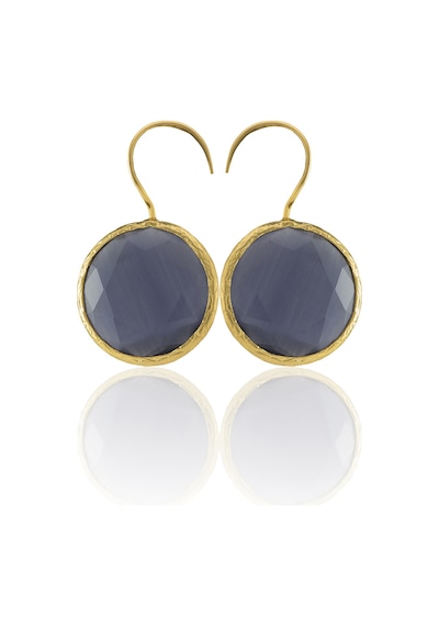 Kadir Jewellery 22 Ayar Altın Kaplama Kadın Taşlı Küpe -el İşçiliği Ve Hipoalerjenik Küpe Mor 48878184