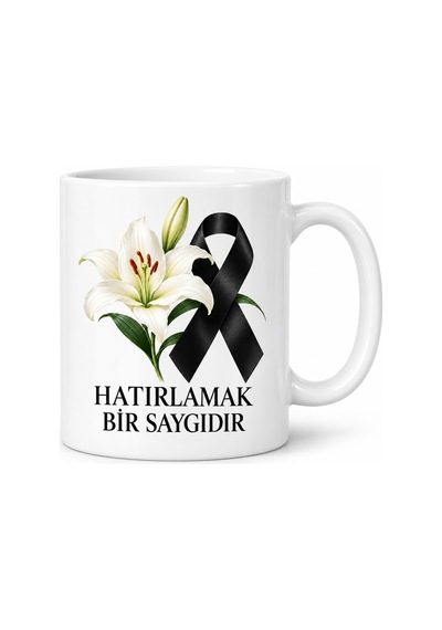 Kahveci.store Sessiz Anma Tasarımlı Porselen Kupa - Model 785 22