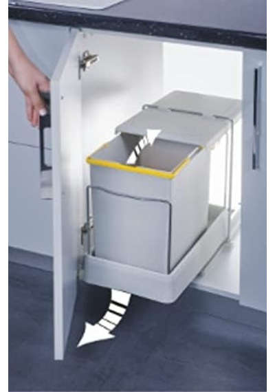 Pelikan Dolap İçi Raylı Çöp Kovası 21500 20 Litre