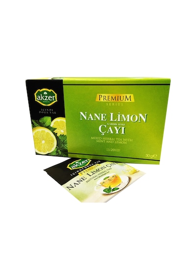 Akzer Premium Nane Limon Karışık Bitki Süzen Poşet Çay 20 x 1.5 G