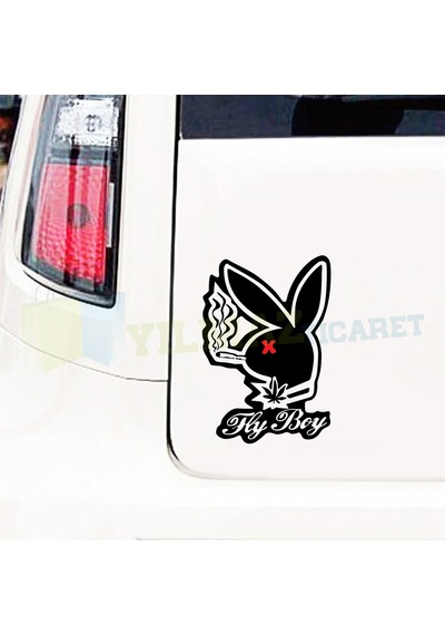 Playboy Tavşan Logo Oto Motosiklet Sticker Yapıştırma 2 Adet
