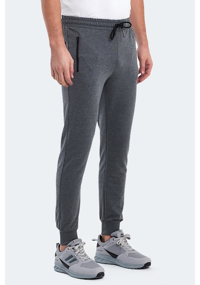 Slazenger Ofer In Erkek Fermuar Cepli Koyu Gri Eşofman Altı Koyu Gri
