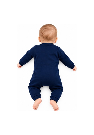 Gülerçocuk Unisex Yenidoğan İndigo Soft Bebek Tulum Şık Bebek Kıyafeti Rahat Günlük Bebek Giyim Mavi