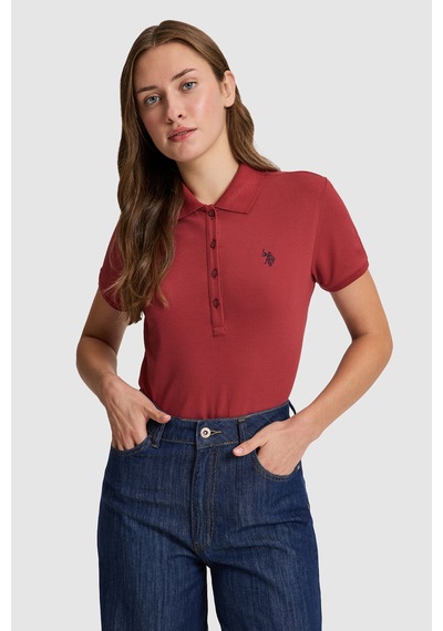 U.S. Polo Assn. U.s. Polo Assn. Kadın Vişne Tişört Basic 50321818-vr223