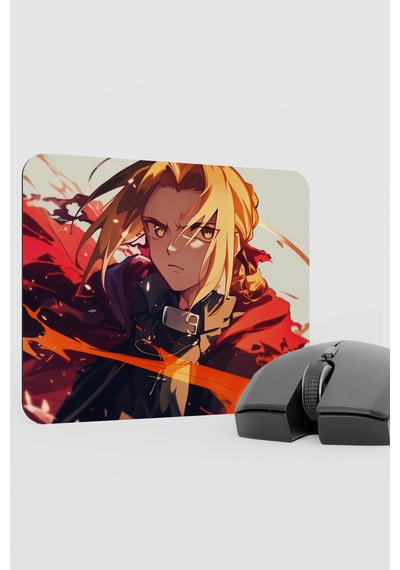 Fullmetal Alchemist Brotherhood Anime V2 - 22x18 Gaming Kauçuk Kaymaz Taban Mouse Pad Fare Altlığı