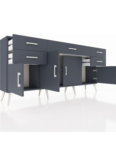 Arges Konsol Tek Raflı 5 Çekmeceli 4 Kapaklı 176x30x83 Antrasit-antrasit/antrasit Antrasit/antrasit Arges Konsol Tek Raflı 5 Çekmeceli 4 Kapaklı 176x30x83 Antrasit-antrasit/antrasit Antrasit/antrasit
