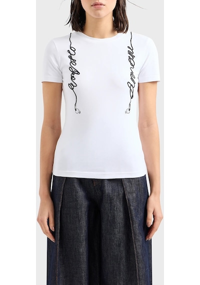 Emporio Armani Bayan T Shirt 3d2t7r 2j07z 0100 Beyaz