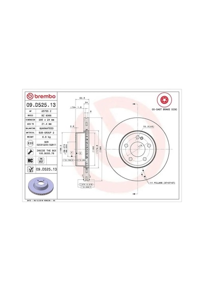 Brembo 09d52513 Fren Diski On A0004212412 - 2 Adettir