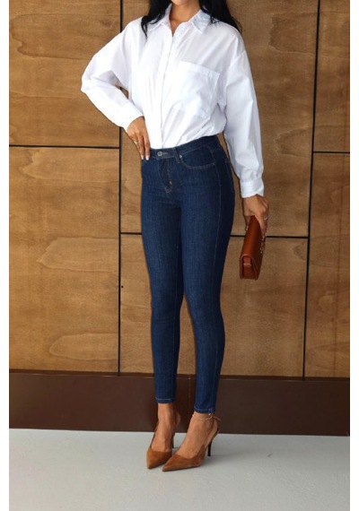 Lacarino 7277-34 Mıra Kadın Jean Pantolon Dark Blue