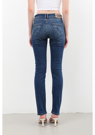 Kadın Likralı Slim Jean Pantolon Mavi 001