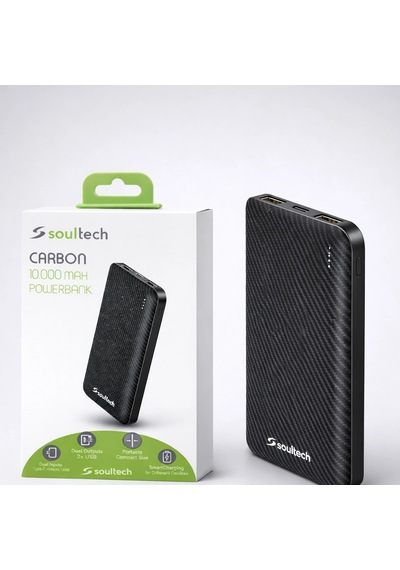 Soultech Carbon 10.000 Mah Powerbank Hızlı Şarj Ve Taşınabilir Güç Çok Renkli