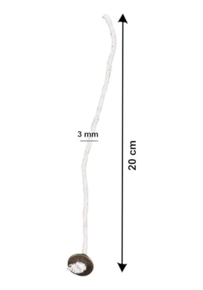 Kandil Fitili Ip Kalınlığı 3 Mm 6 Adet Set 1 Metre Yedekli Fitil Genel