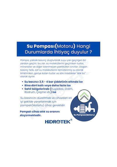 Hidrotek EA Water Ph 9 - B12 Alkali Mineral En Iyi Su Arıtma Cihazı - Pompalı